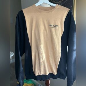 Reckless Los Angeles Men's Crewneck Sweater - Black and Tan